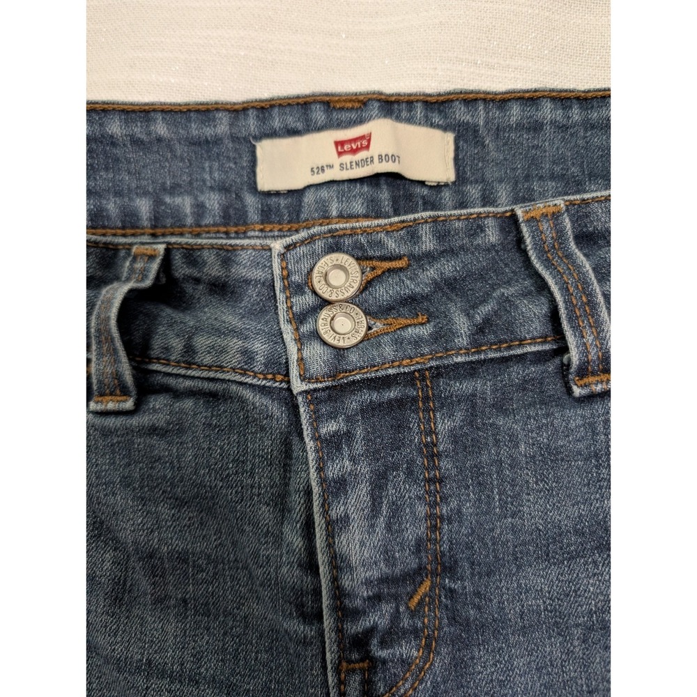 Levis 526 Jeans Womens Slender Bootcut Denim Flap Pocket Size 6S/C - Picture 6 of 13